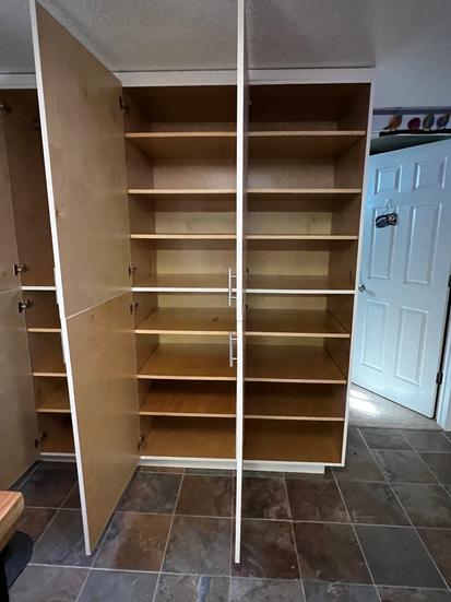 two sets with shelves