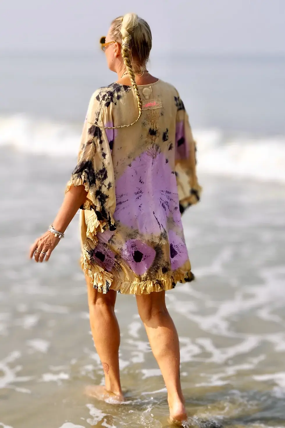 Miniature : Kaftan Court en Soie AGENCIES TURQUOISE 