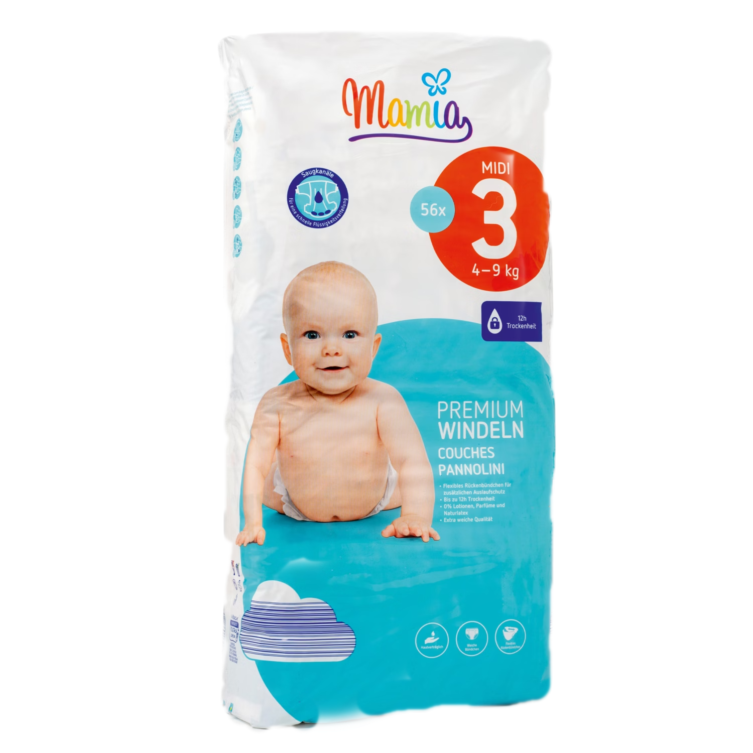 Mamia Premium Windeln 3 4-9kg 56x
