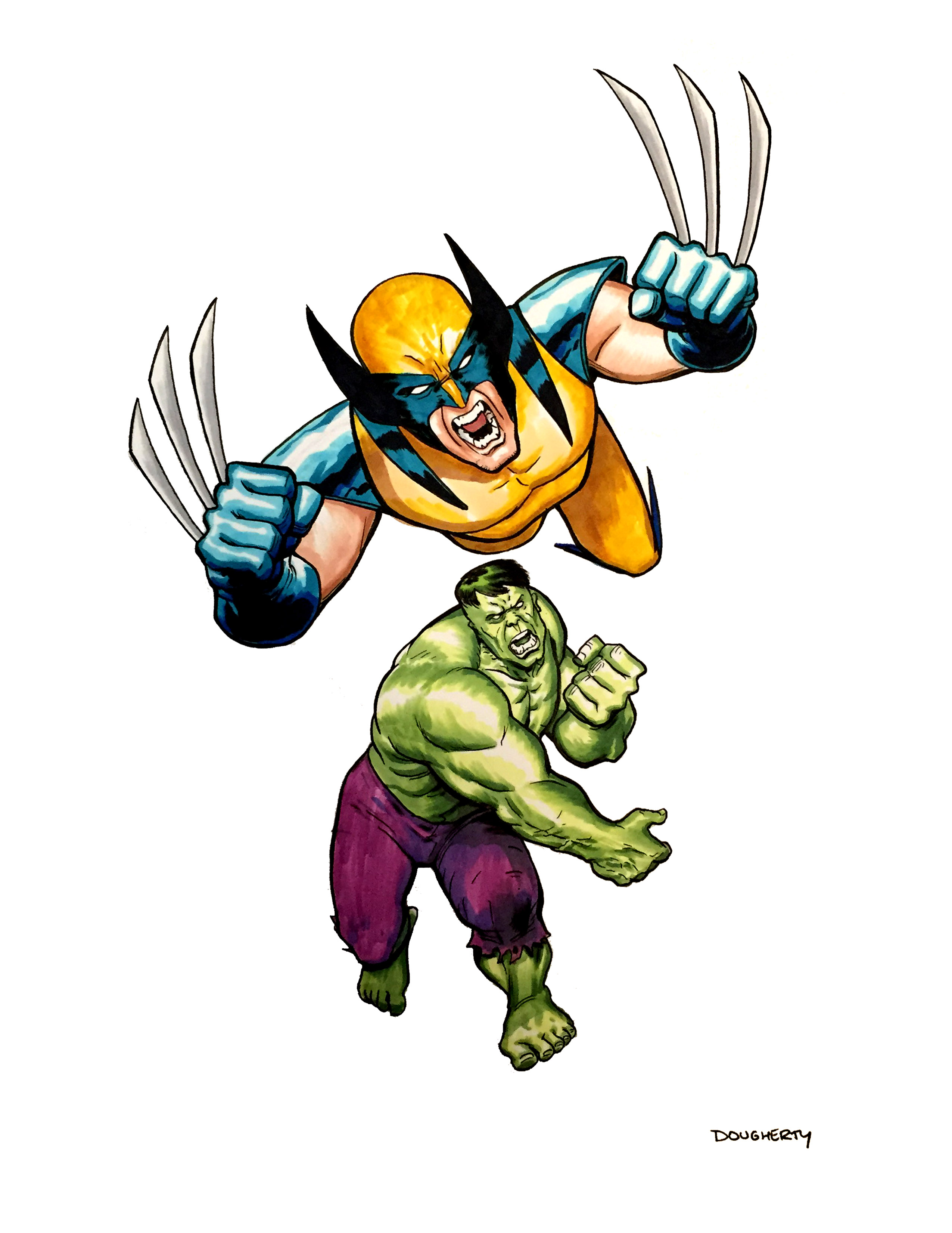 Wolverine and Hulk Fastball Special