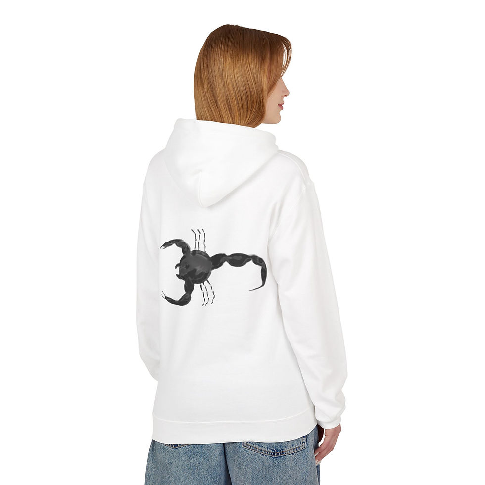 Thumbnail: Scorpion Graphic Hoodie Black Ink Scorpion Sweatshirt Front & Back Print