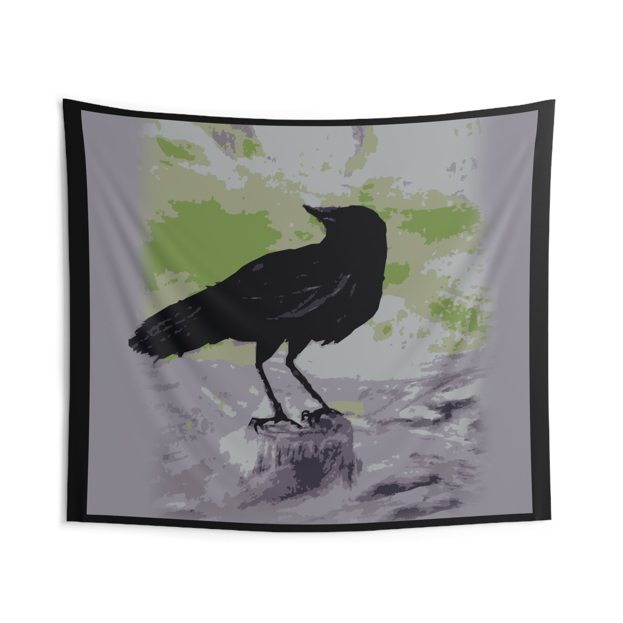 Raven Wall Tapestry — Gothic Crow Art Tapestry for Living Room & Bedroom