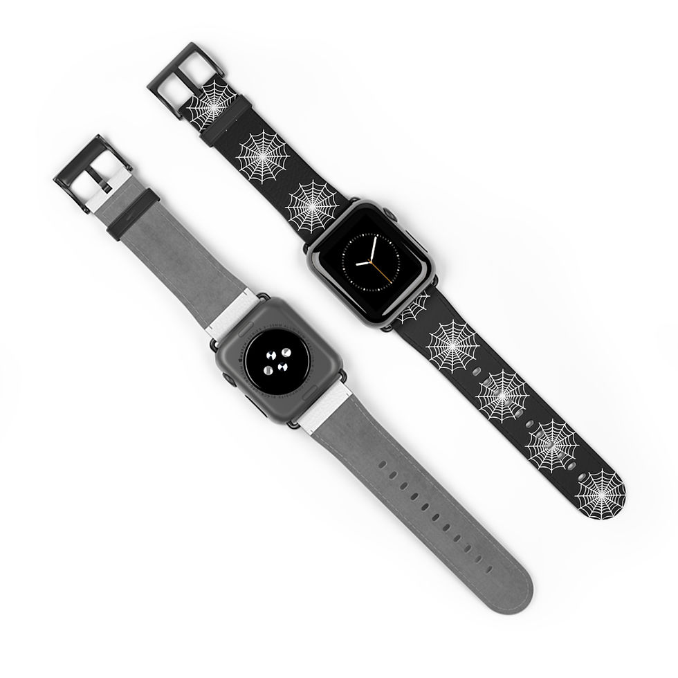 Thumbnail: Spiderweb Watch Band Black Gothic Apple Watch Strap by Melody Lane