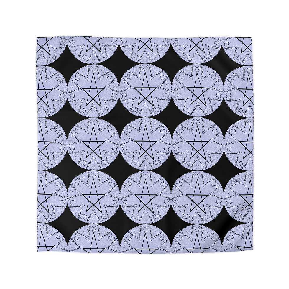 Thumbnail: Pentagram Faerie Fairy Star Microfiber Duvet Cover Gothic Celestial Bedding