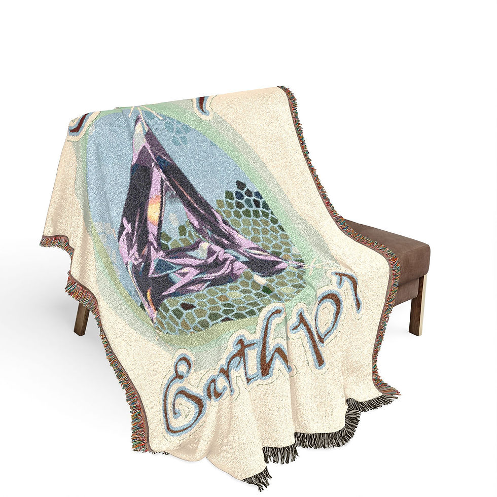 Thumbnail: Sacred Earth Woven Blanket – Spiritual Geometric Throw