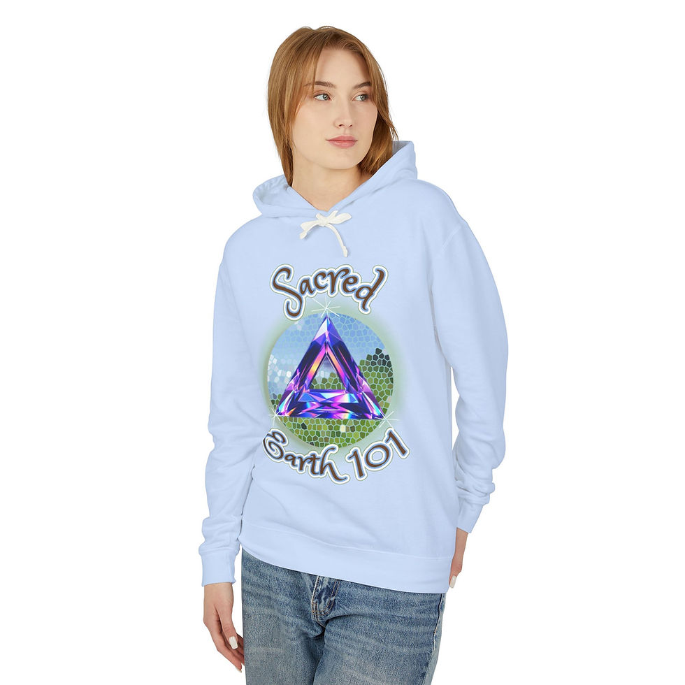 Thumbnail: Sacred Earth 101 Hoodie — Crystal Triangle Eco-Spiritual Pullover