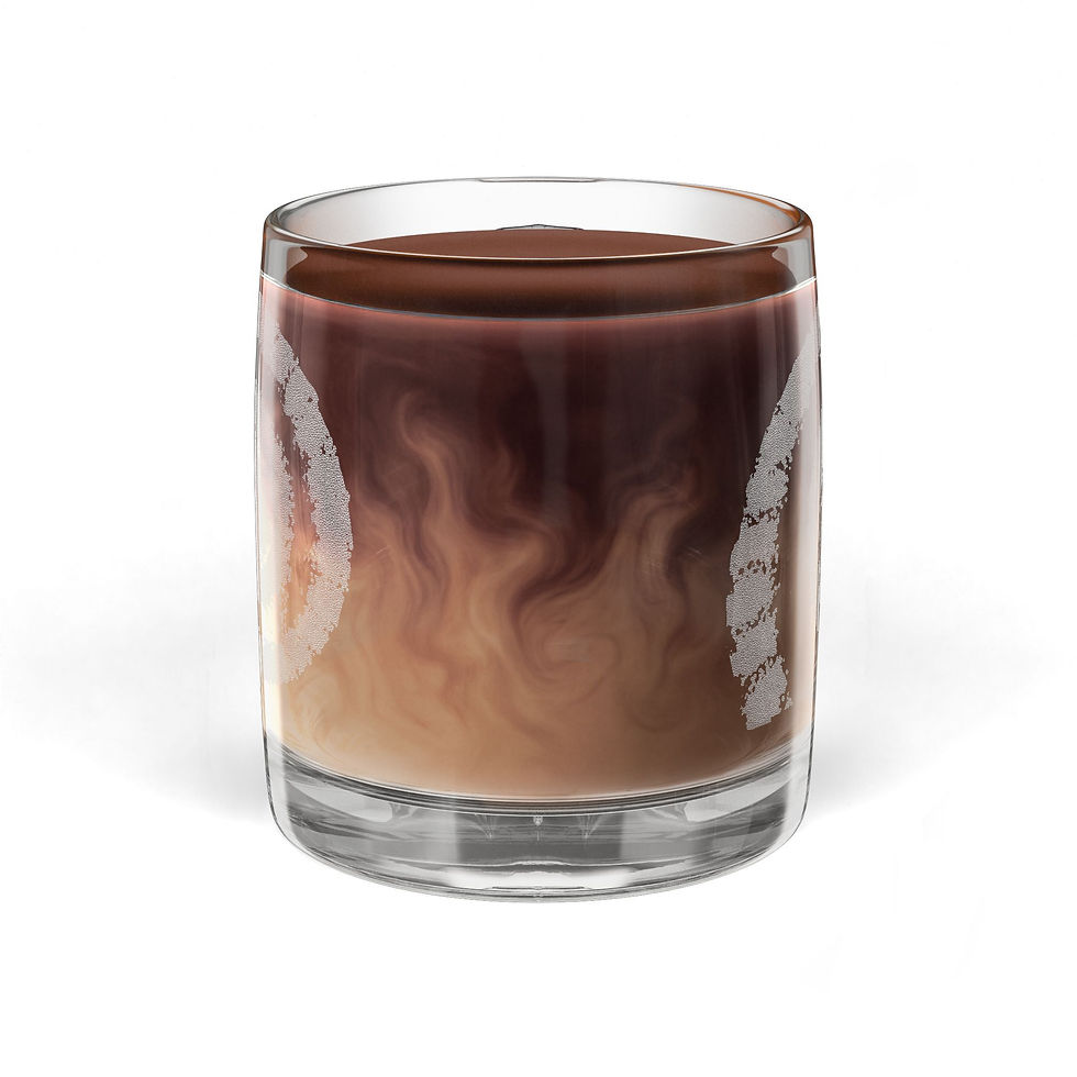 Thumbnail: Etched Glass Coffee Mug 12oz Spiral In Sand Swirl Clear Tea Espresso Cup