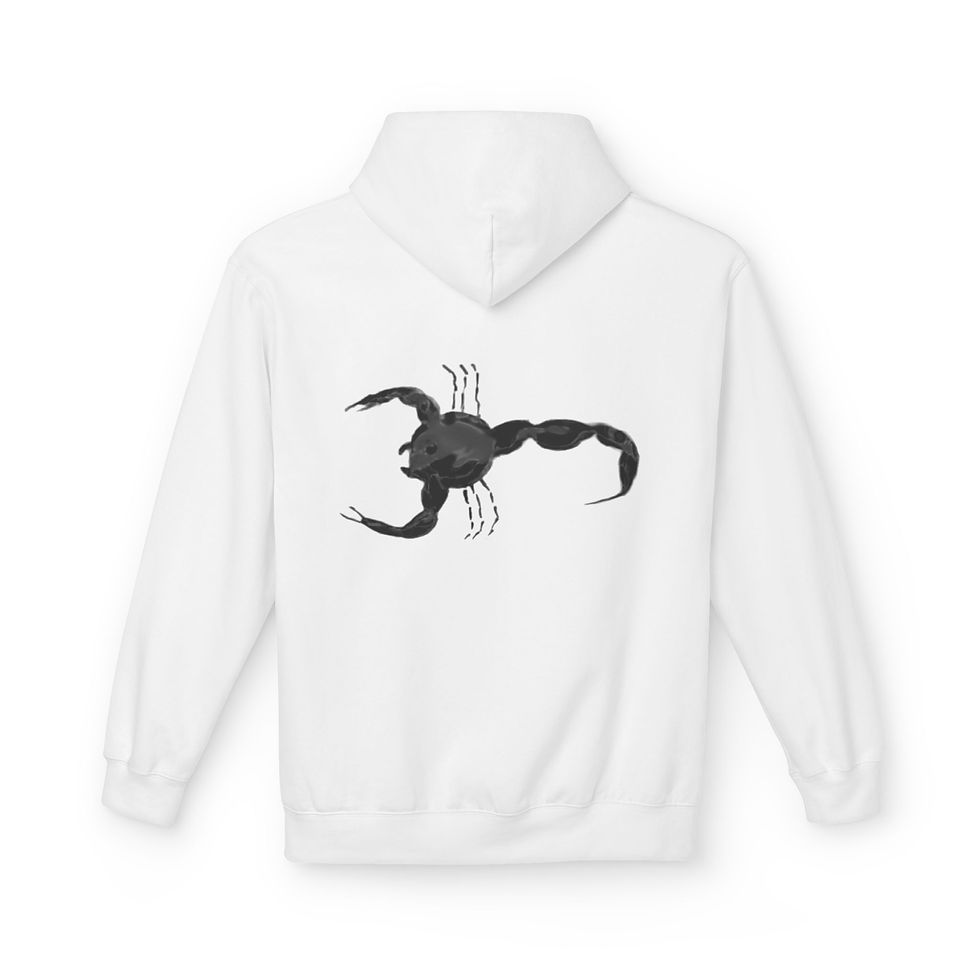 Thumbnail: Scorpion Graphic Hoodie Black Ink Scorpion Sweatshirt Front & Back Print