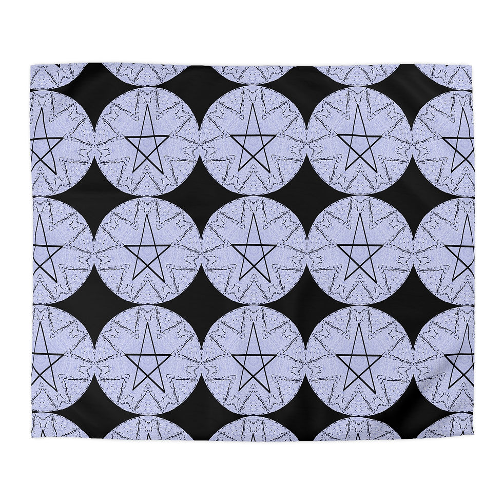 Thumbnail: Pentagram Faerie Fairy Star Microfiber Duvet Cover Gothic Celestial Bedding