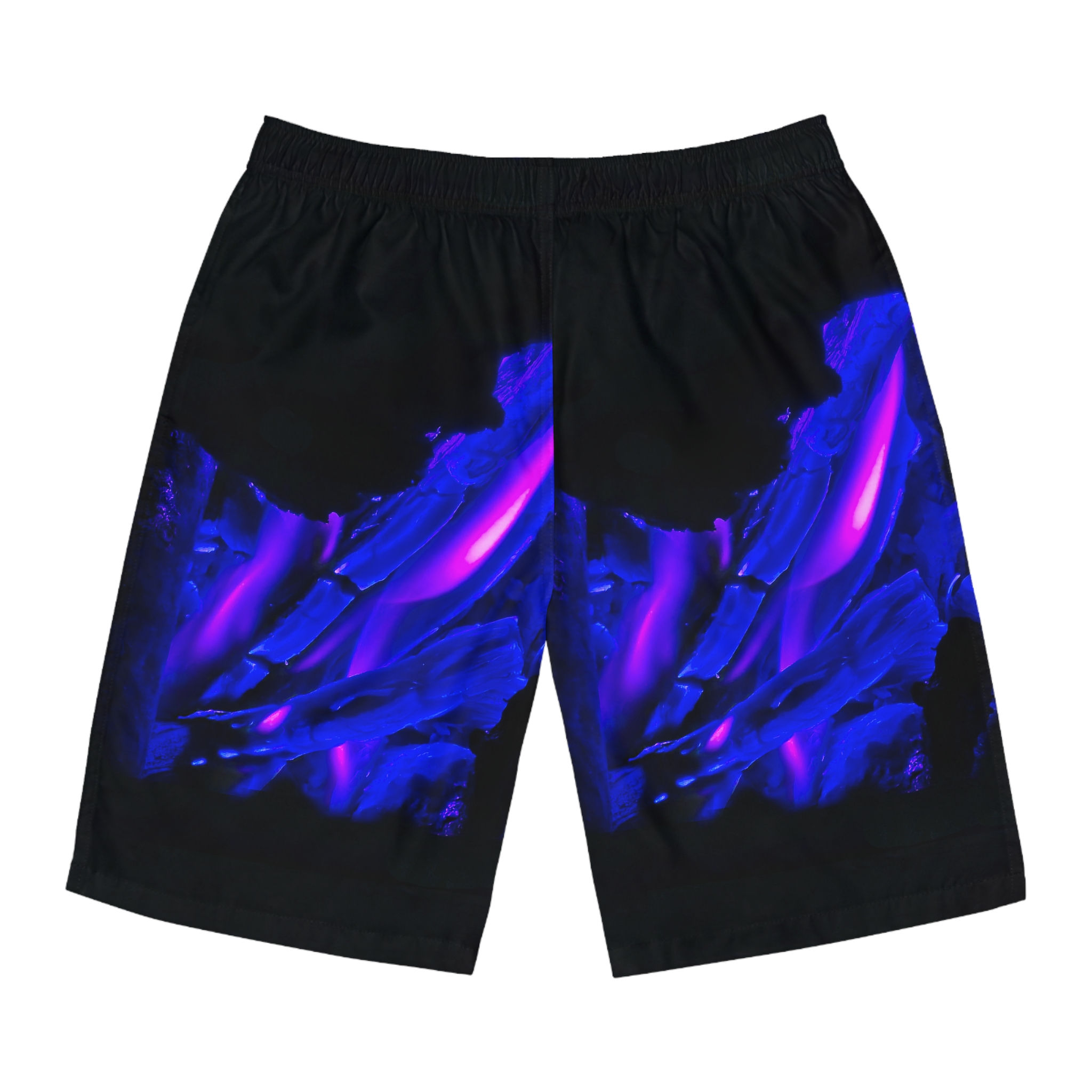 Intense Blue Heat Board Shorts Men's Surf & Swim Trunks by Melody Lane