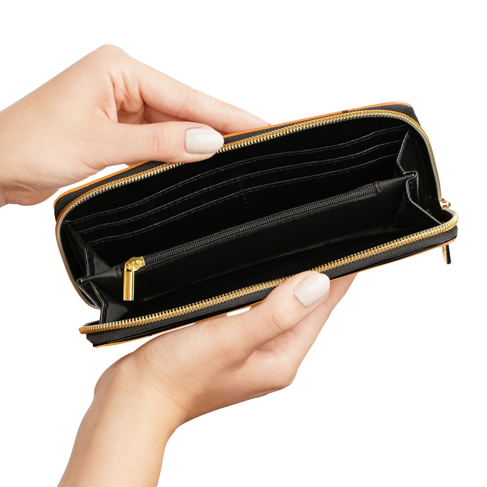 Thumbnail: Halloween Witch Spider Zipper Wallet Spooky Hollow Moonlight Design