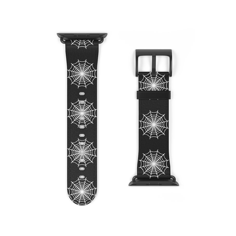 Thumbnail: Spiderweb Watch Band Black Gothic Apple Watch Strap by Melody Lane