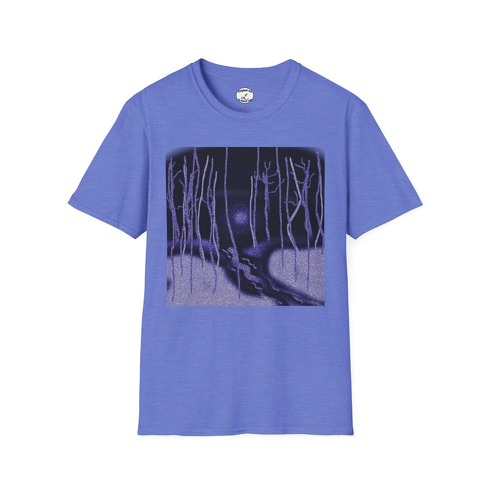 Thumbnail: Moonlight Forest Path T-Shirt Just Living Nature Tee mens womens Melody Lane