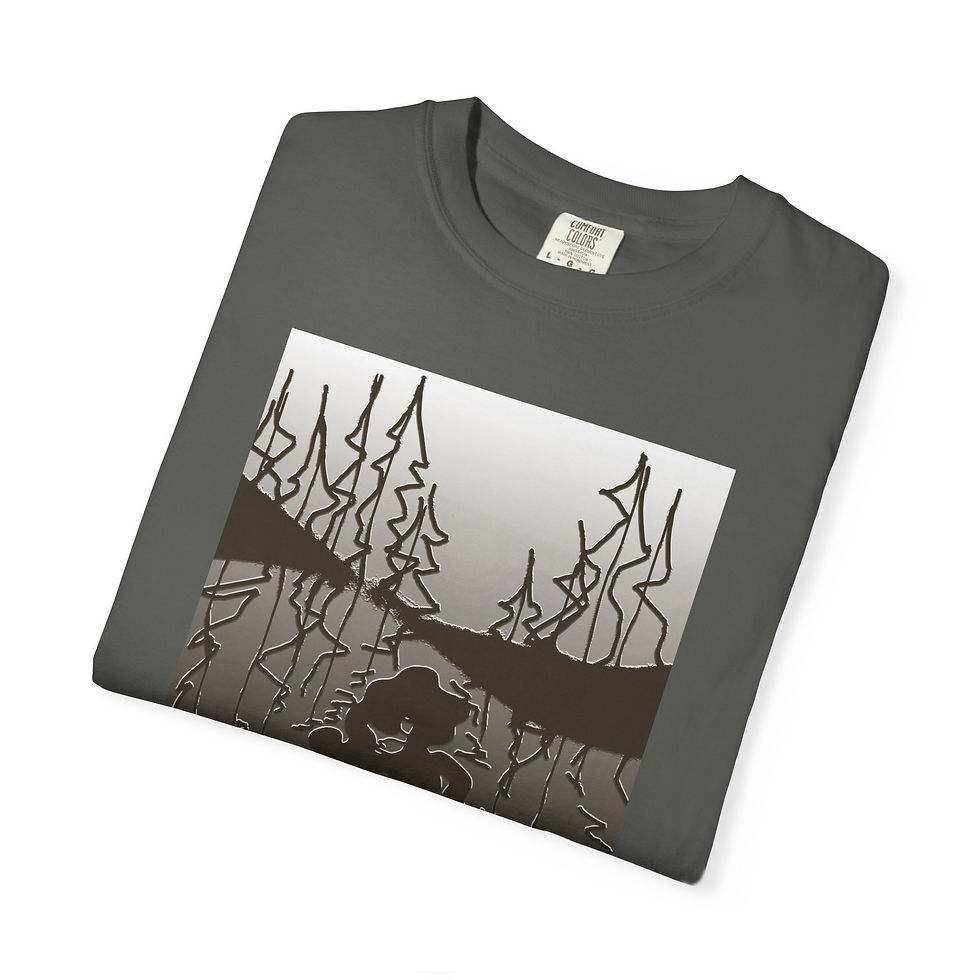 Thumbnail: Forest Lake Reflection T-shirt Trees Nature Mens Womens Just Living Melody Lane