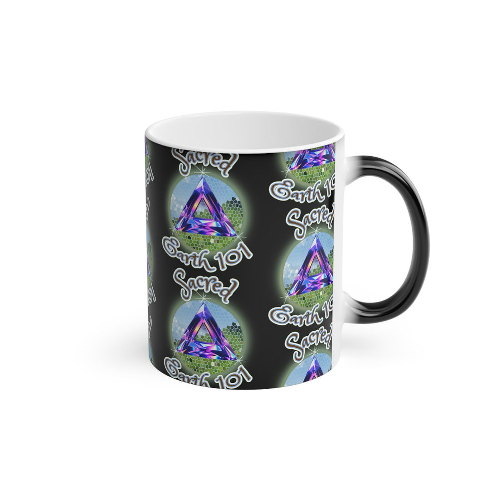 Thumbnail: Sacred Earth 101 Magic Mug — Crystal Triangle Spiritual Coffee Cup