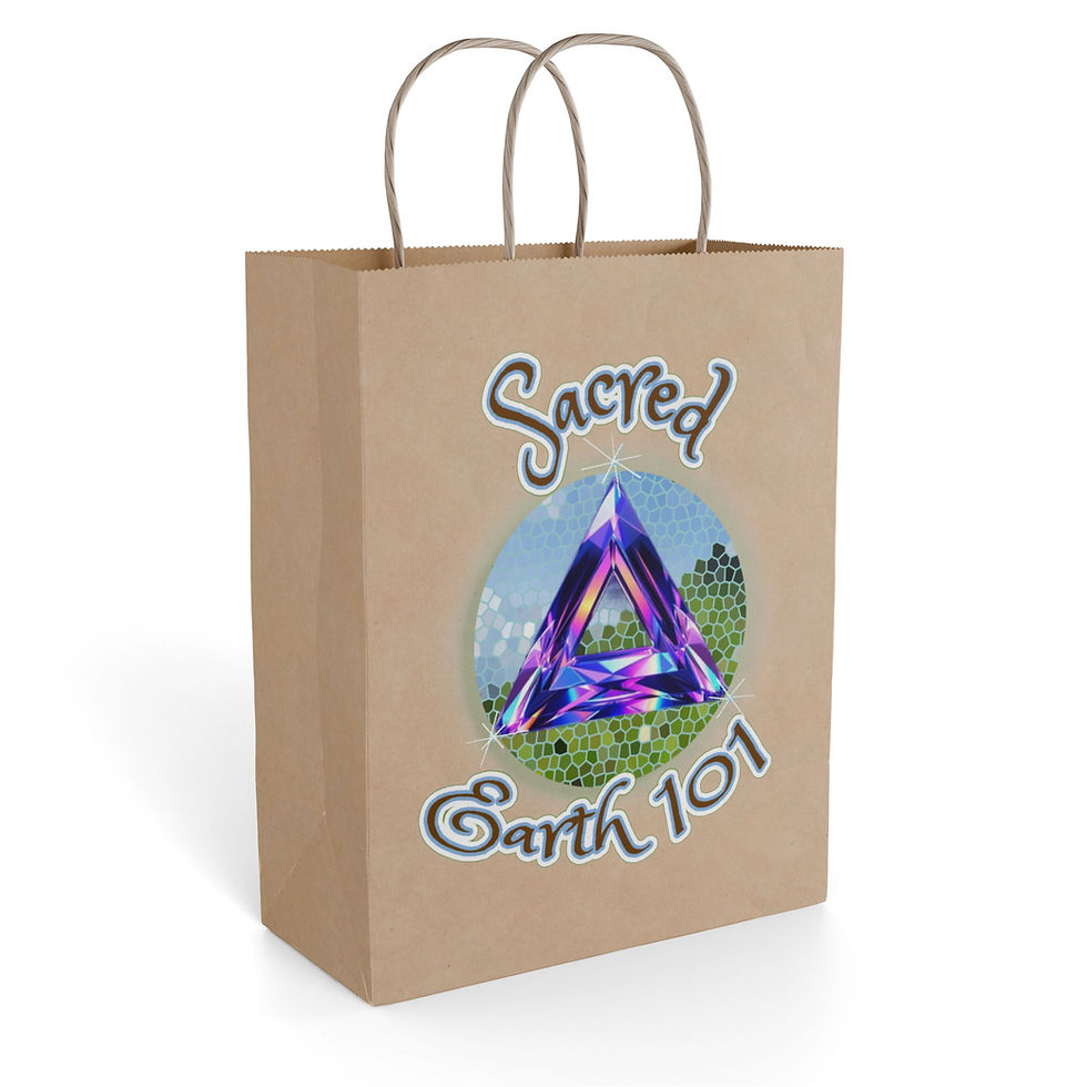 Thumbnail: Sacred Earth 101 Paper Gift Bag – Spiritual Cosmic Prism Design