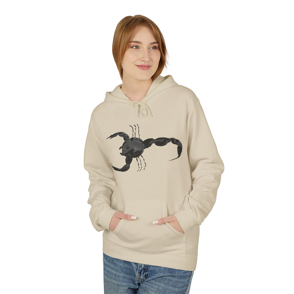 Thumbnail: Scorpion Graphic Hoodie Black Ink Scorpion Sweatshirt Front & Back Print