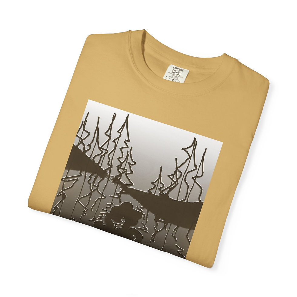 Thumbnail: Forest Lake Reflection T-shirt Trees Nature Mens Womens Just Living Melody Lane
