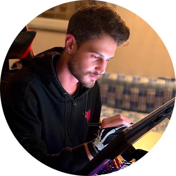 Marco Uggè working at his desk