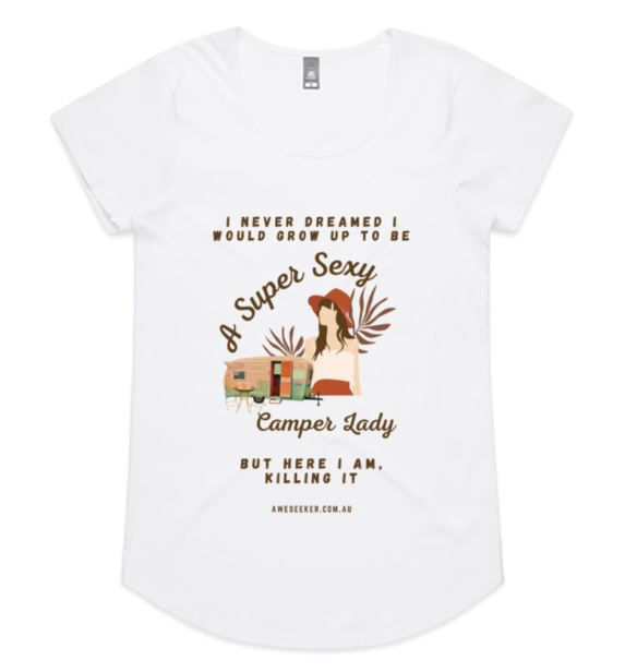 Thumbnail: 'A Super Sexy Camper Lady' AweSeeker T-Shirt