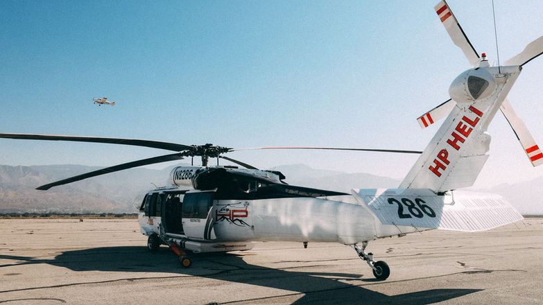 UH-60A heavy lift helicopter for utility infrastructure, remote area construction, aerospace R&D and motorsports missions.