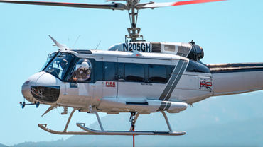 Utility infrastructure training in UH-1H+++ Bell 205.