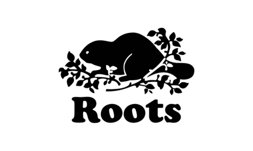 Roots logo with beaver and leaves