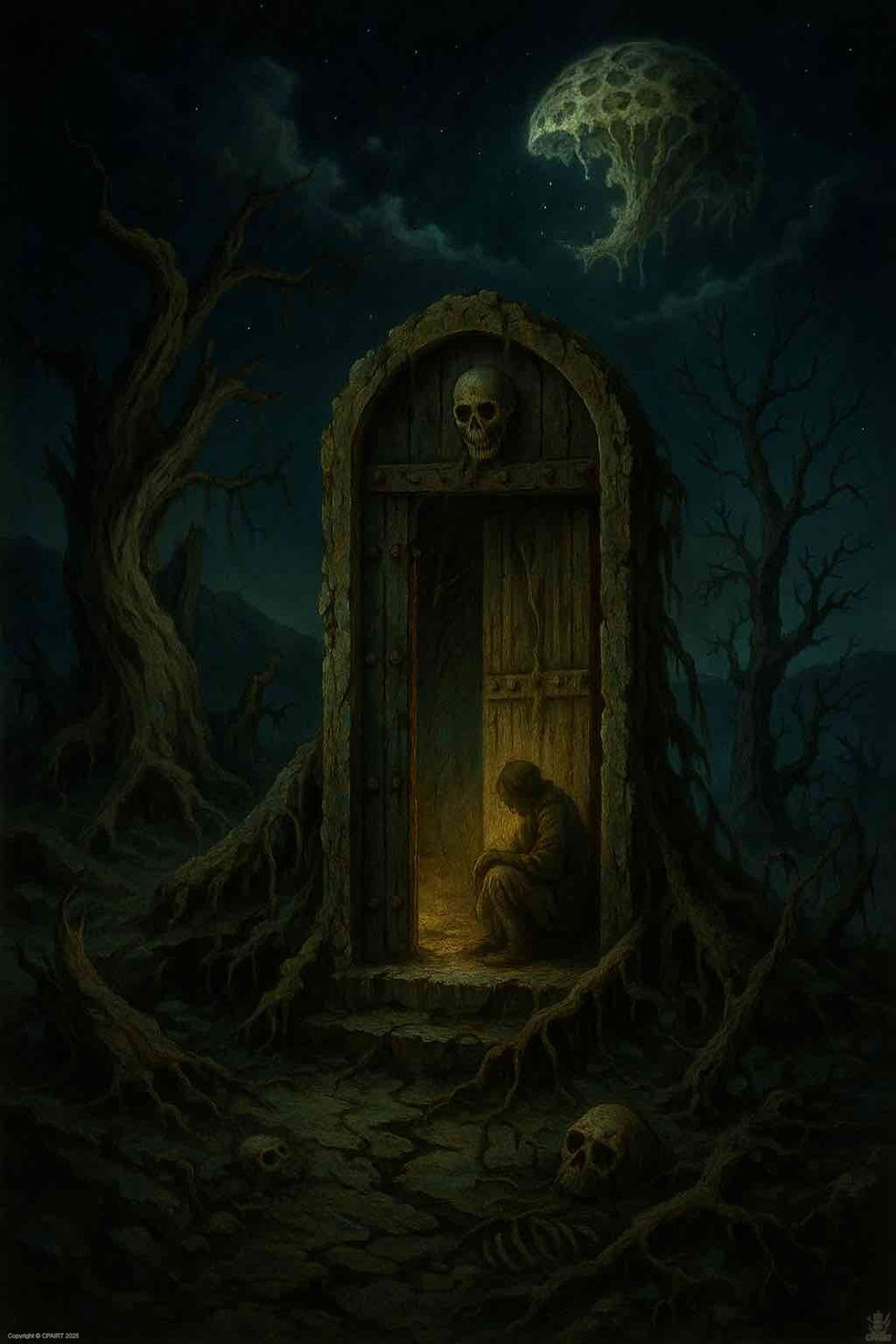 desert scape new w moon