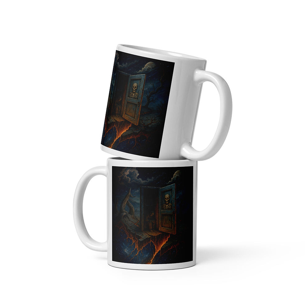 mug with image of Lavafall into Starry Night