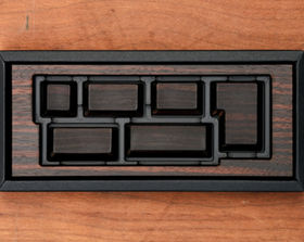 HHKB Studio用亀甲名栗木製パームレスト｜松葉製作所
