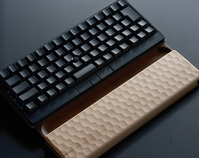 す*ら様 松葉製作所 亀甲名栗キーボードルーフ（ウォールナット） HHKB用パー 亀甲名栗木製パームレスト&キーボードルーフ （ウォールナット