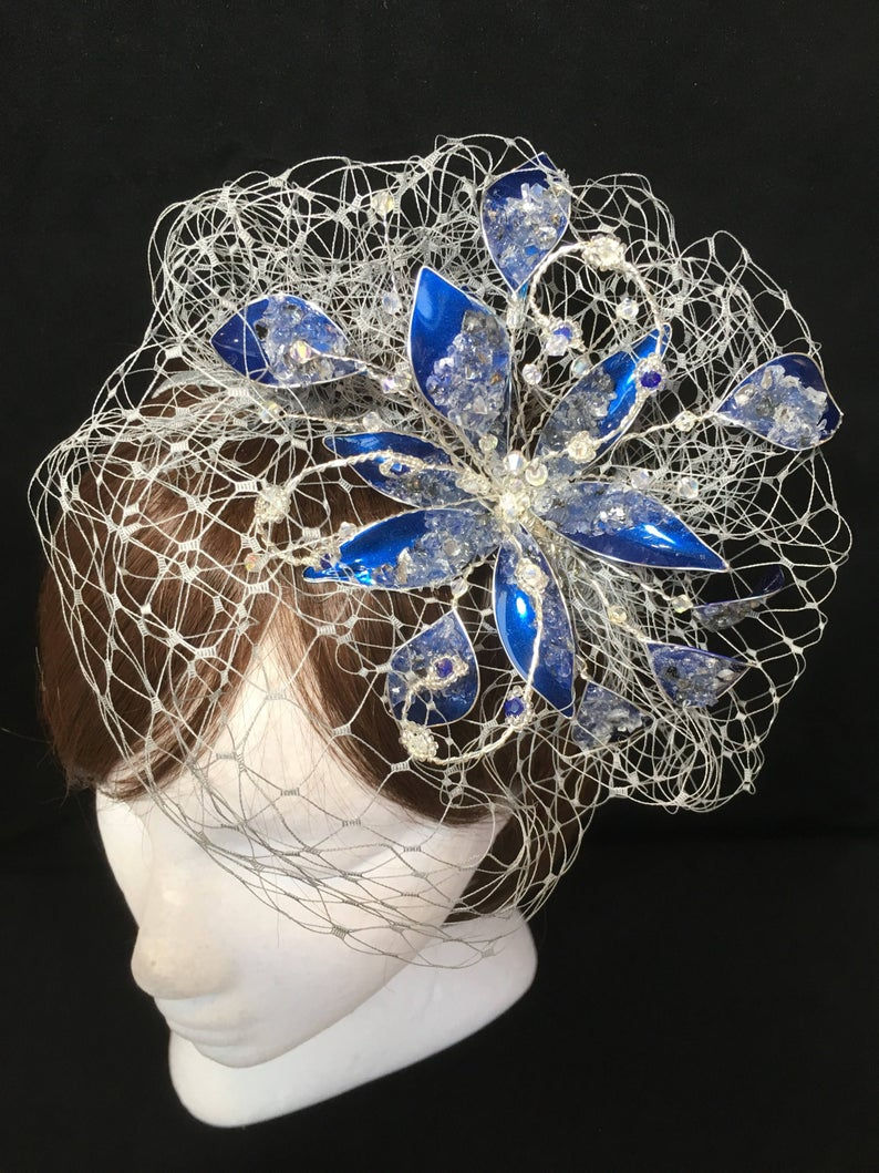 Thumbnail: Blue and silver hat