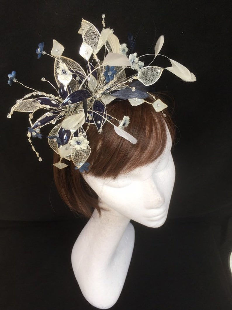 Thumbnail: Navy mother of the bride hat