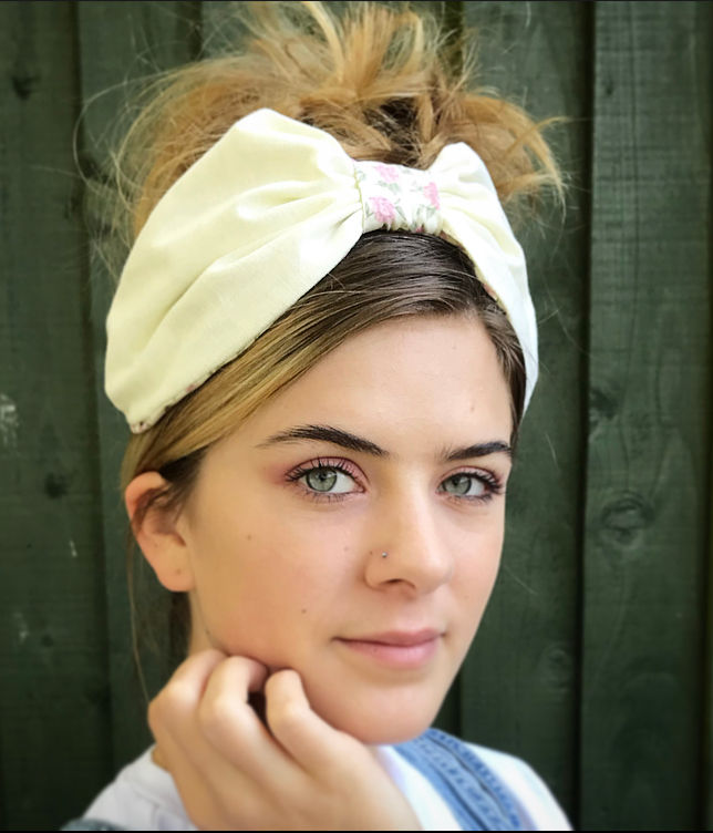 Cream cotton turban band