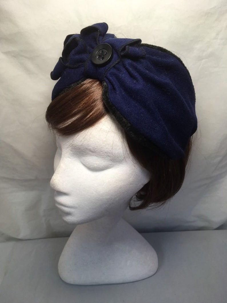 Thumbnail: Navy blue half turban TB7