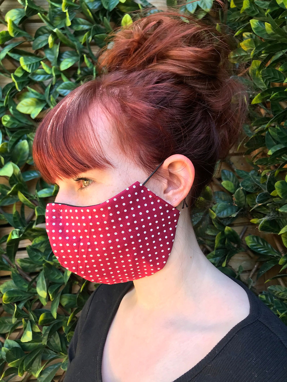 Thumbnail: Red polka dot face mask