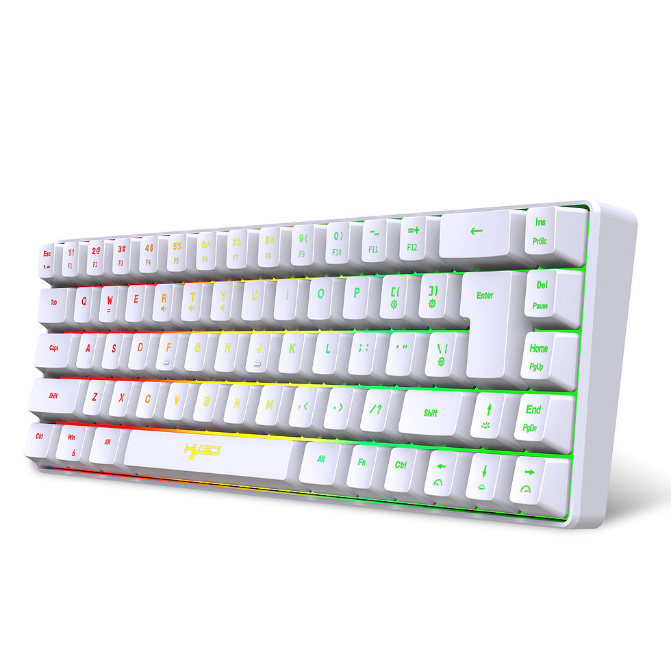 Miniatura: Teclado Compacto 68 Teclas com RGB — Portátil para PC e Notebook