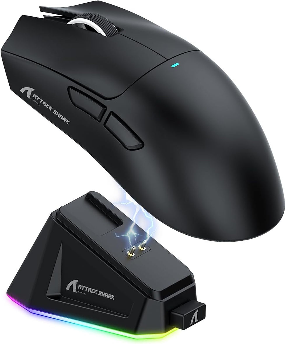 Miniatura: Mouse Gamer Attack Shark X11 — Base de Carregamento, 63 g, Tri-Mode