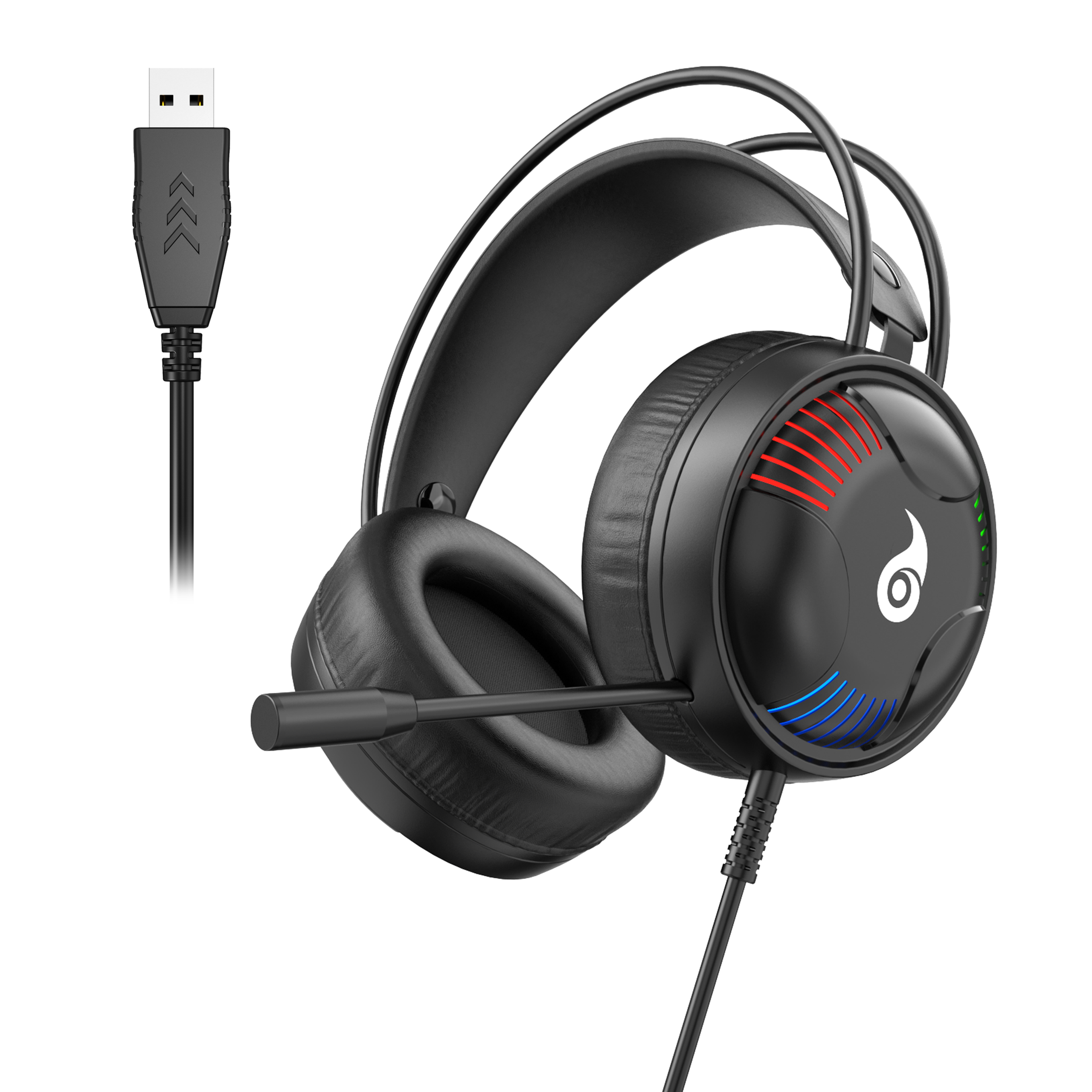 Headset Gamer LDON L523 com LED — Drivers de 50 mm e Microfone Profissional