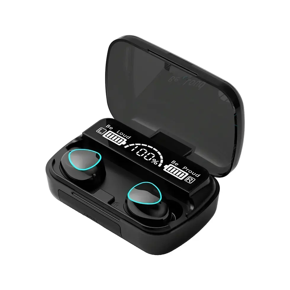 Miniatura: Fone Sem Fio M10 TWS — Bluetooth 5.1, À Prova d'Água IPX7