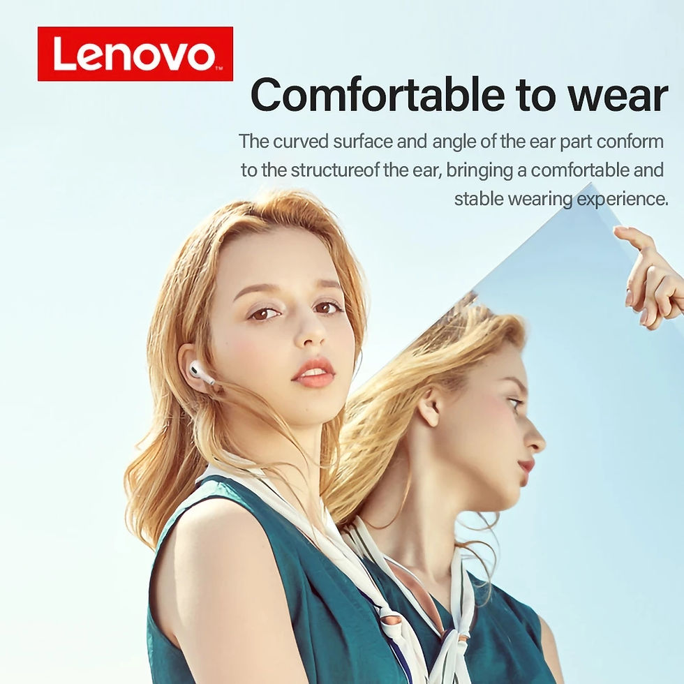 Miniatura: Fone Sem Fio Lenovo LP40 TWS — Bluetooth 5.0 com Controle Touch