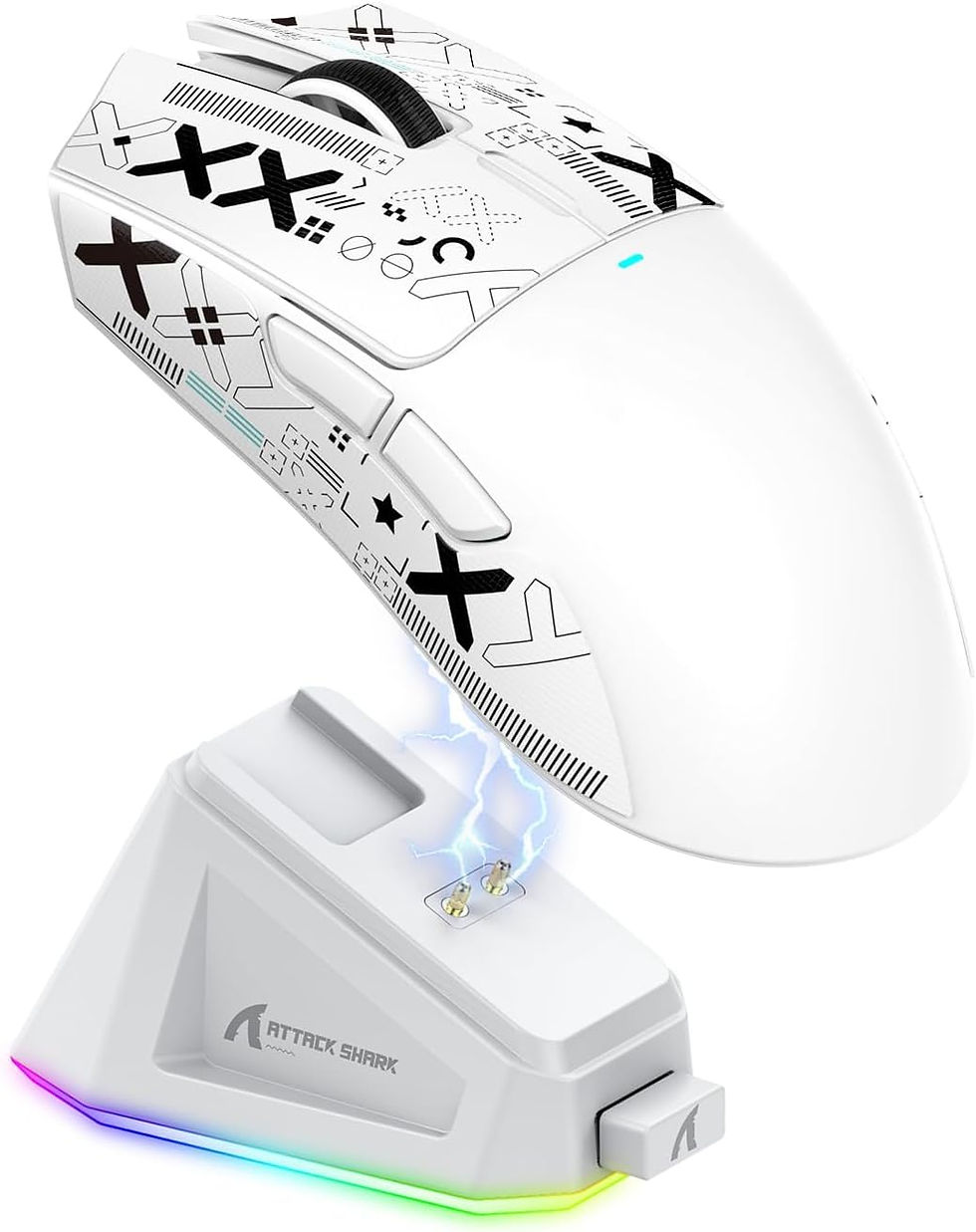 Miniatura: Mouse Gamer Attack Shark X11 — Base de Carregamento, 63 g, Tri-Mode