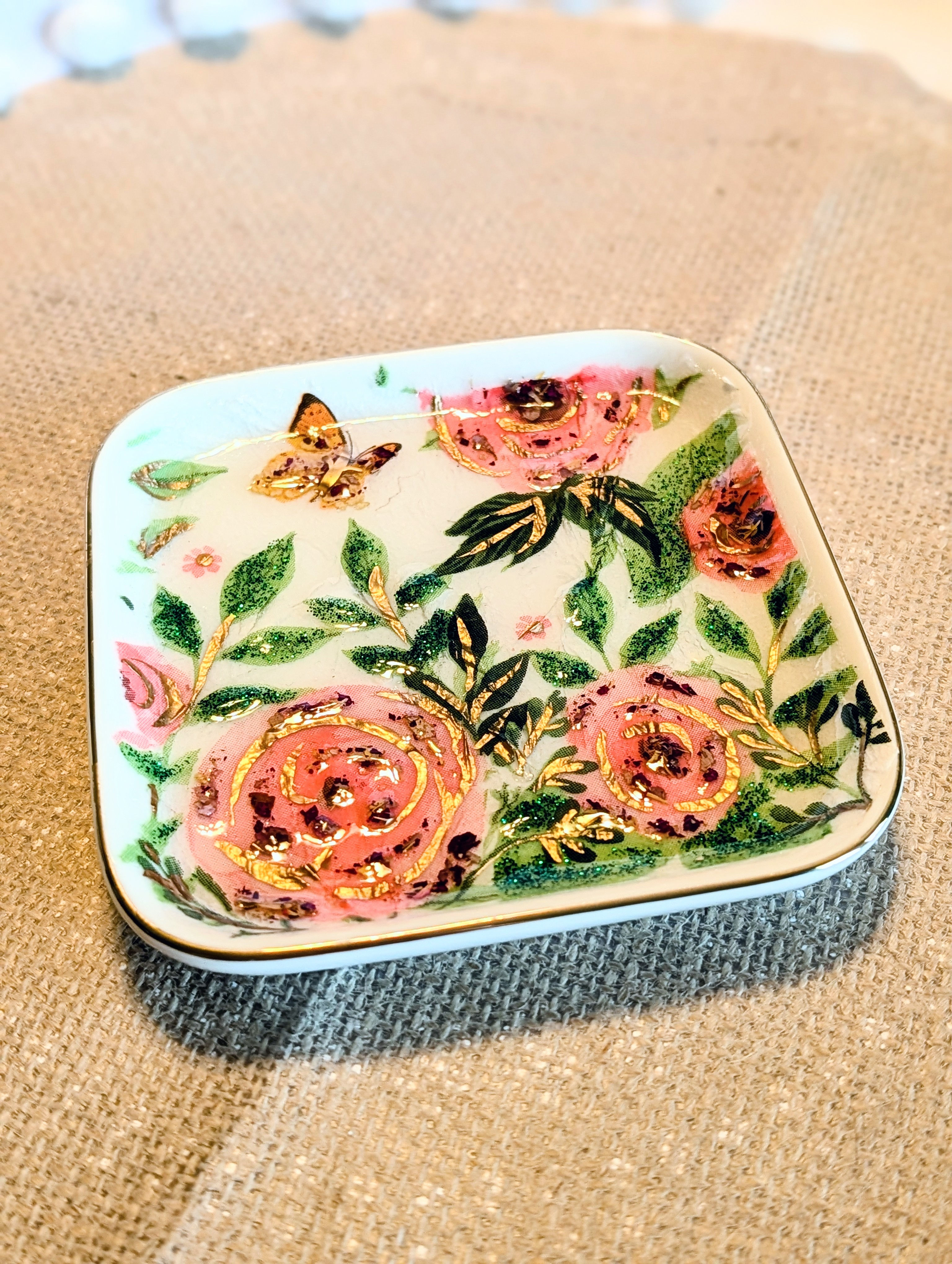 Rose Garden Jewelry Tray