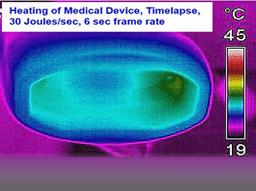 Medical Device Heating, Timelapse of Infrared Photography
