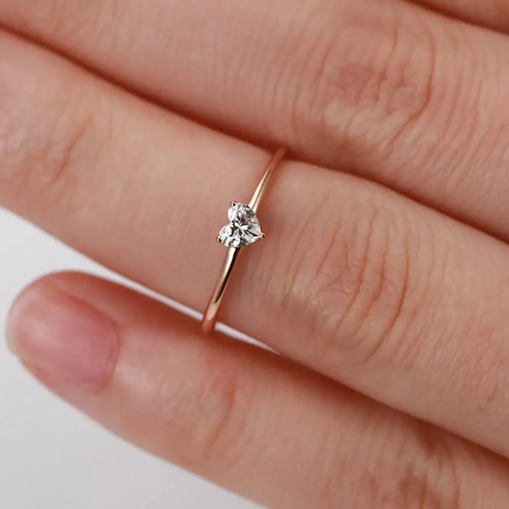 Gold Heart Promise Ring