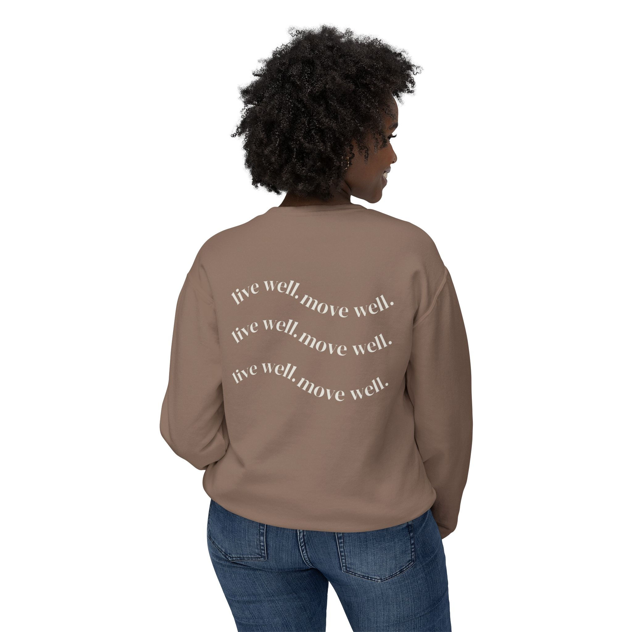 Unisex Lightweight Crewneck Sweatshirt - Live Well. Move Well.