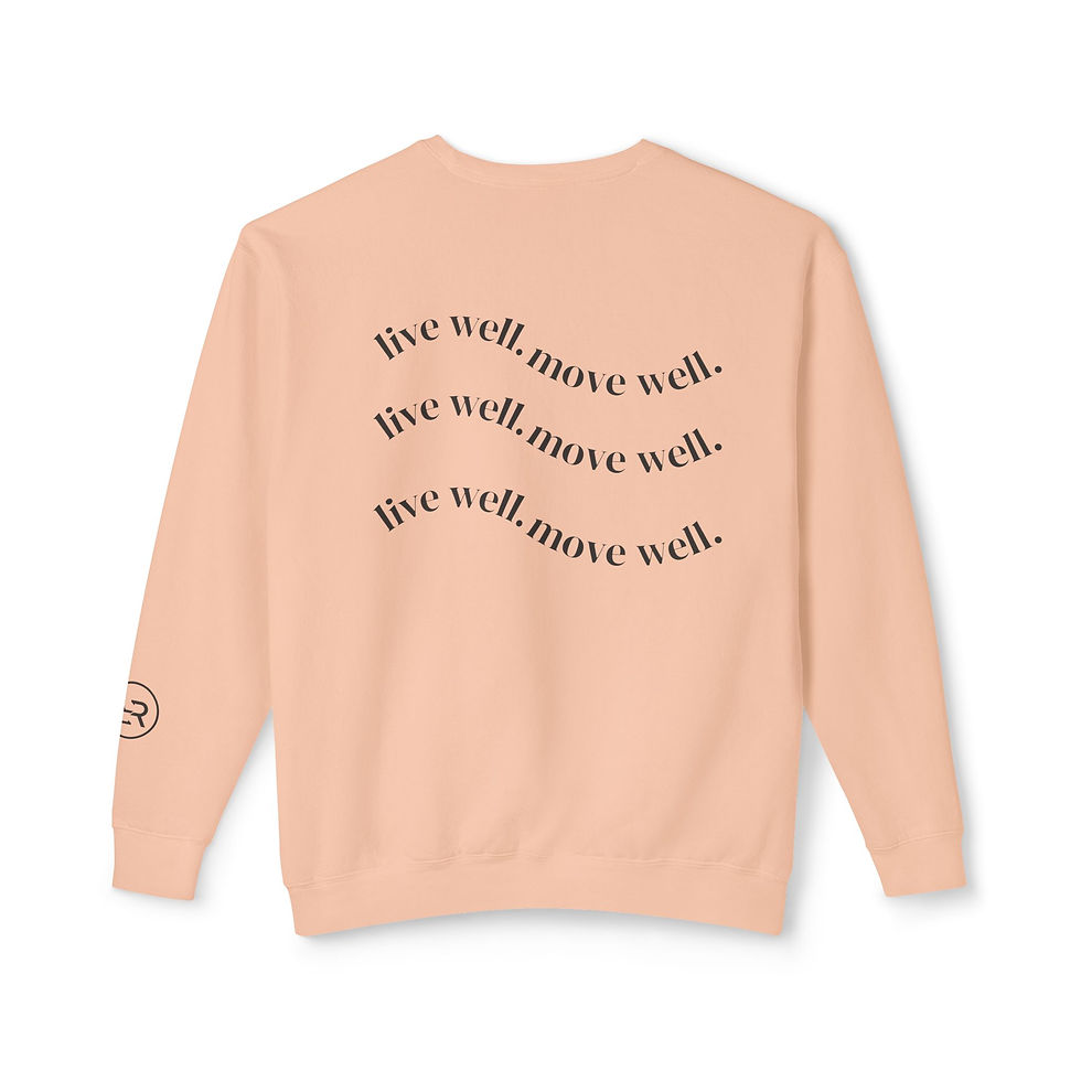Thumbnail: Unisex Lightweight Crewneck Sweatshirt - Live Well. Move Well.
