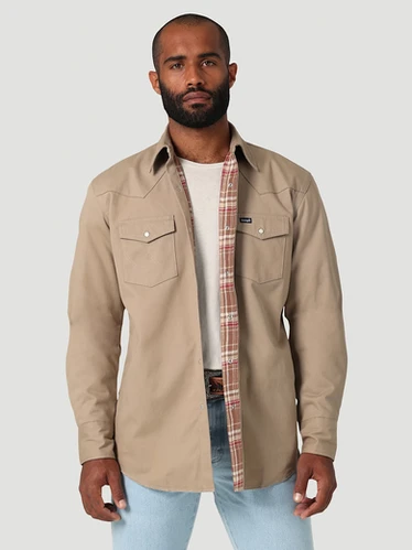 Wrangler Men’s Flannel Lined Workshirt