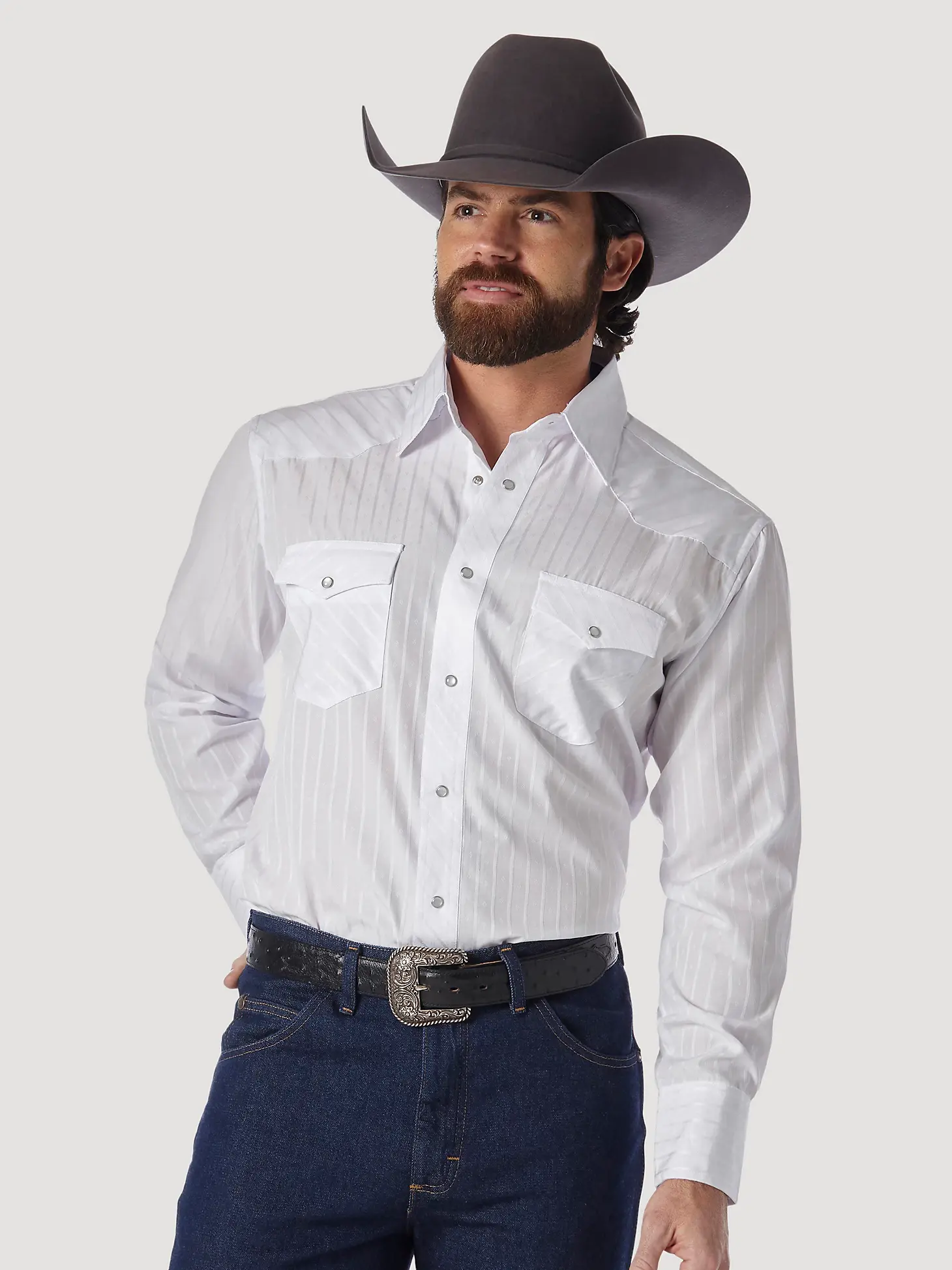 WRANGLER White Long Sleeve Classic Fit 75221WH