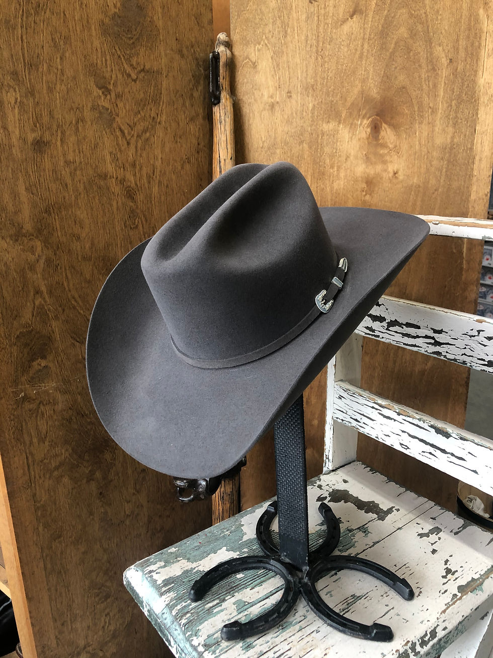 Thumbnail: STETSON Skyline Granite Grey Fur Felt 6x Cowboy Hat